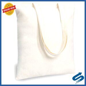 Medium Cotton Tote Bags Lightweight Reusable Grocery Shopping Eco-Friendly